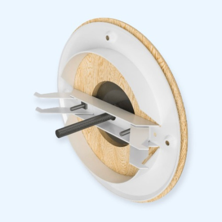 12,5DW Pine MS ERA Анемостат DW мет.фланец D140 распорки D165 сосна